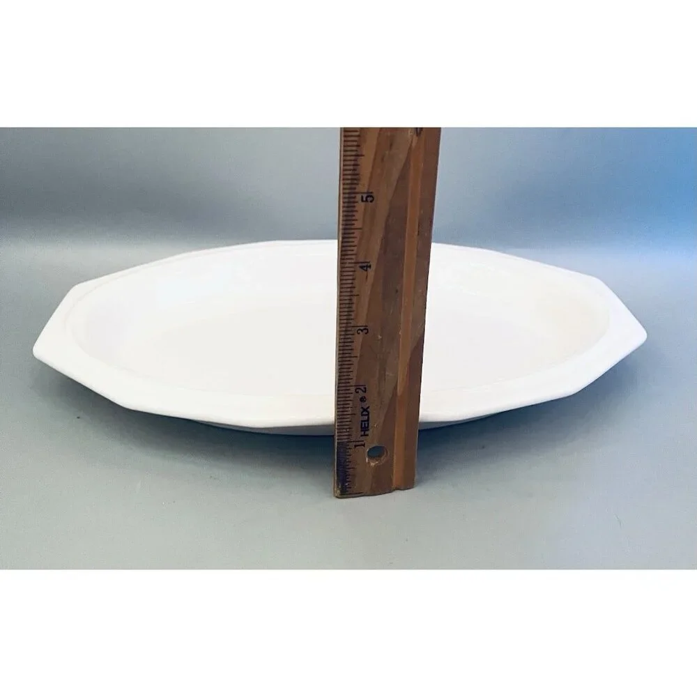 Set of 2 Vintage USA Heritage White Dishes- Serving Platter & Baker Pfaltzgraff